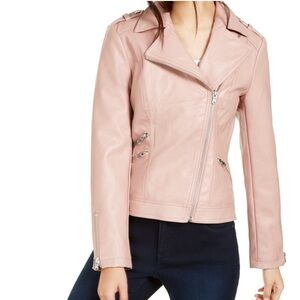 INC Faux-Leather Moto Jacket